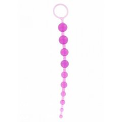 Анальні кульки на жорсткому зв'язуванні Thai, 25х2 см фіолетовий Toy Joy