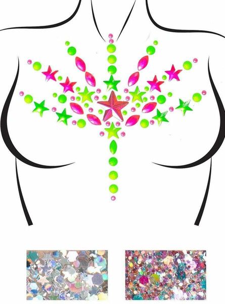 Наклейки на тіло Leg Avenue Bliss Neon Body jewels sticker O/S