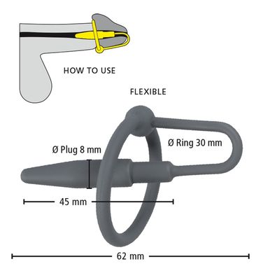 Стимулятор для уретры P.Plug с кольцом