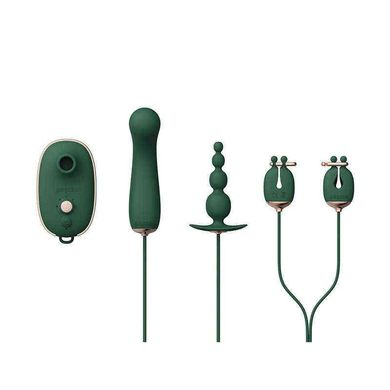 Зажимы для сосков с вибрацией Qingnan No.2 Vibrating Nipple Clamps Green