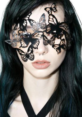 Виниловая маска SYBILLE от Bijoux Indiscrets, черная
