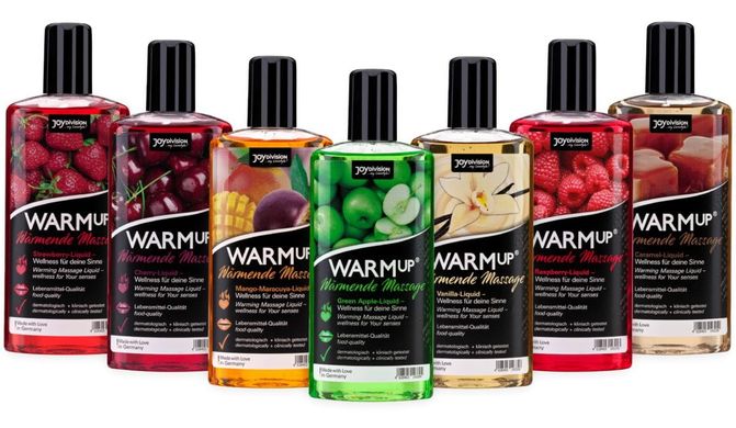 Съедобное массажное масло с разогревающим эффектом WARMup Green Apple 150 мл