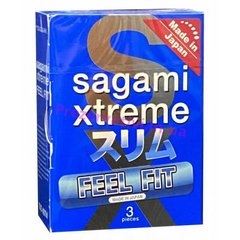 Супертонкі латексні презервативи Sagami Xtreme Feel Fit 3 шт