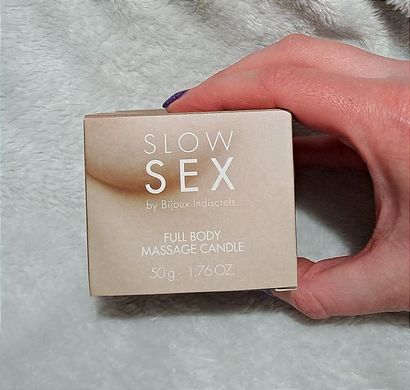 Массажная свеча с маслами, ароматная, Bijoux Indiscrets Massage Candle Slow Sex, 50 мл