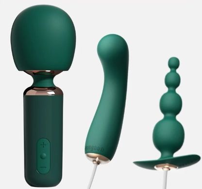 Вибратор-микрофон Qingnan No.5 Powerful Mini Wand Massager, зеленый
