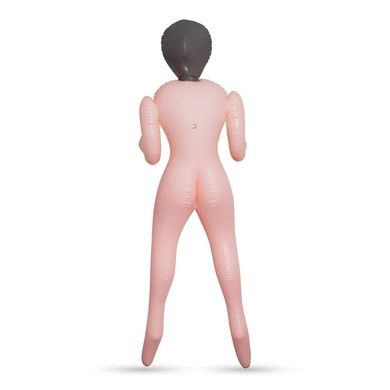 Надувна секс-лялька з трьома отворами, зі знімним мастурбатором, бежева, 155 см