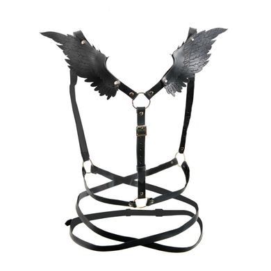 Портупея з крилами "модель black Angel 2", натуральна шкіра, ручна робота